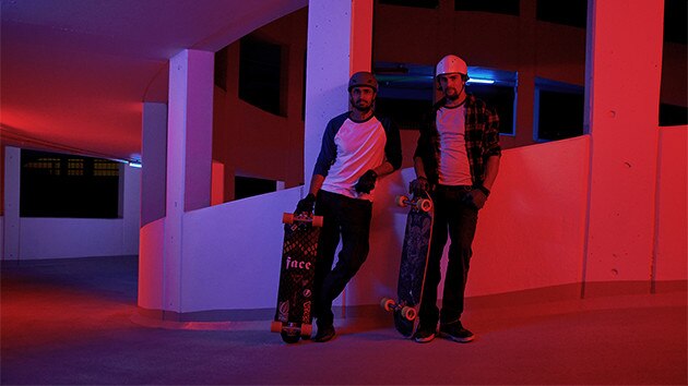 Défi Park n Ride G 310 R Guto et Sebastian, les champions de la planche de park
