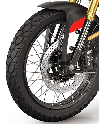 Roues à rayons croisés de la BMW F 450 GS