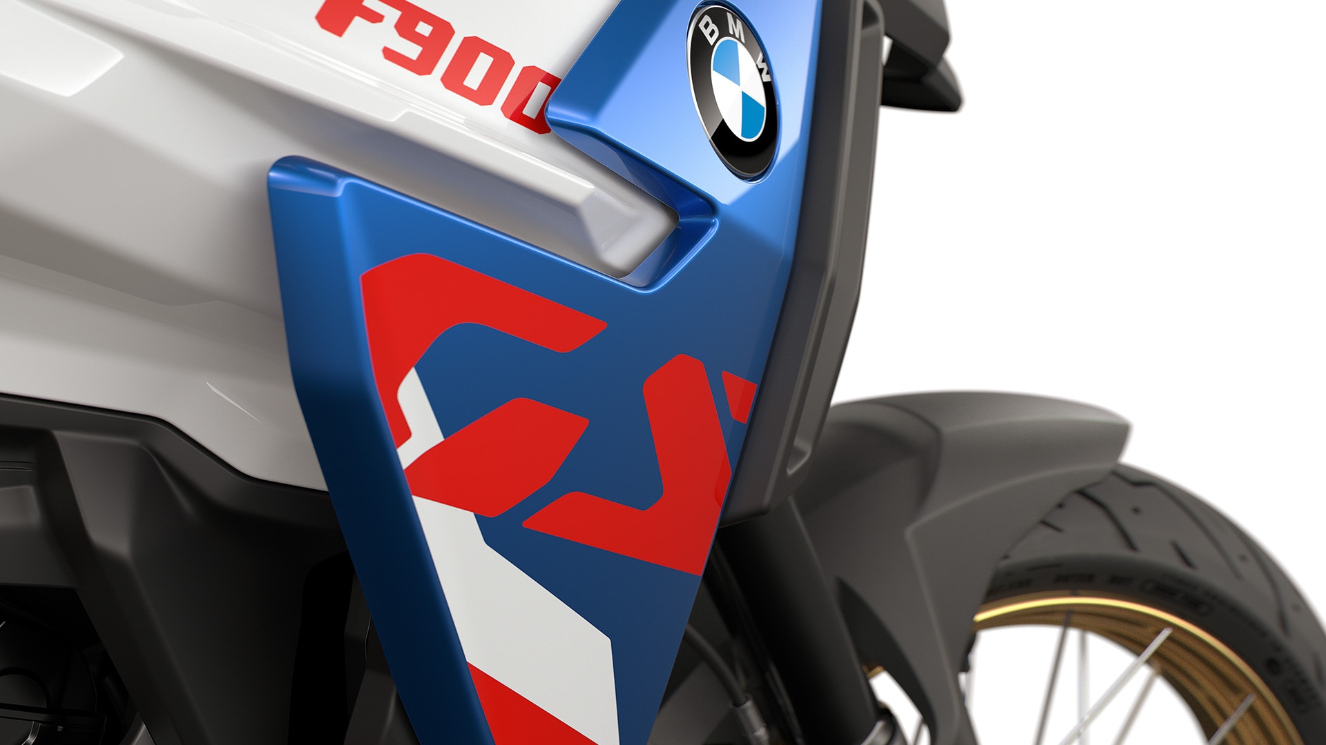 Le logo GS mis en évidence sur la F 900 GS de BMW Motorrad
