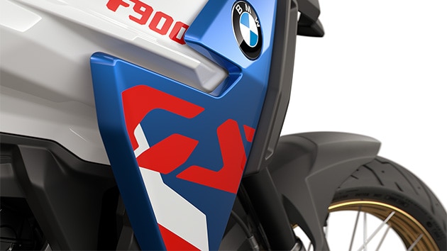Le logo GS mis en évidence sur la F 900 GS de BMW Motorrad