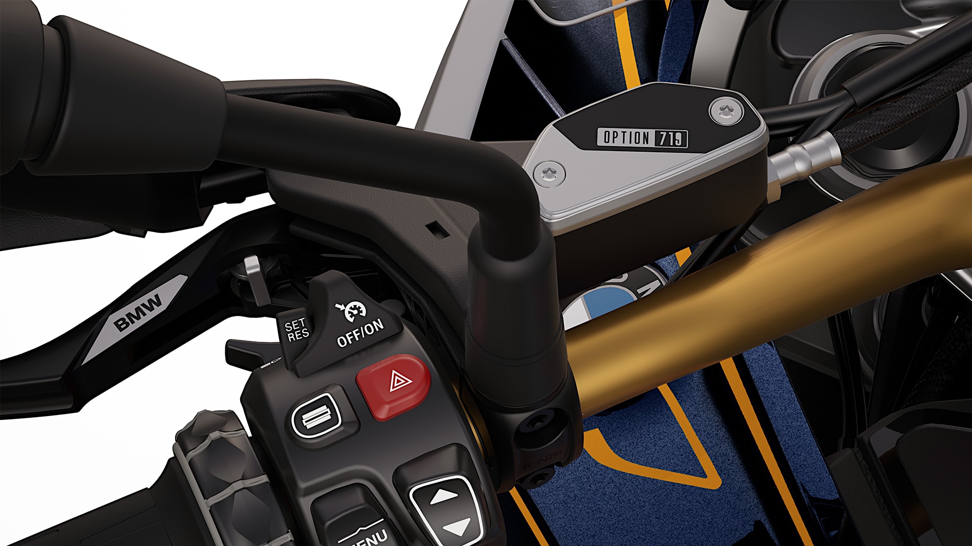 The Option 719 milled parts of the R 1300 GS Biscaya