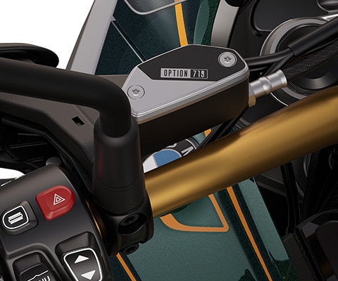 Les pièces fraisées Option 719 de la BMW R 1300 GS Tramuntana