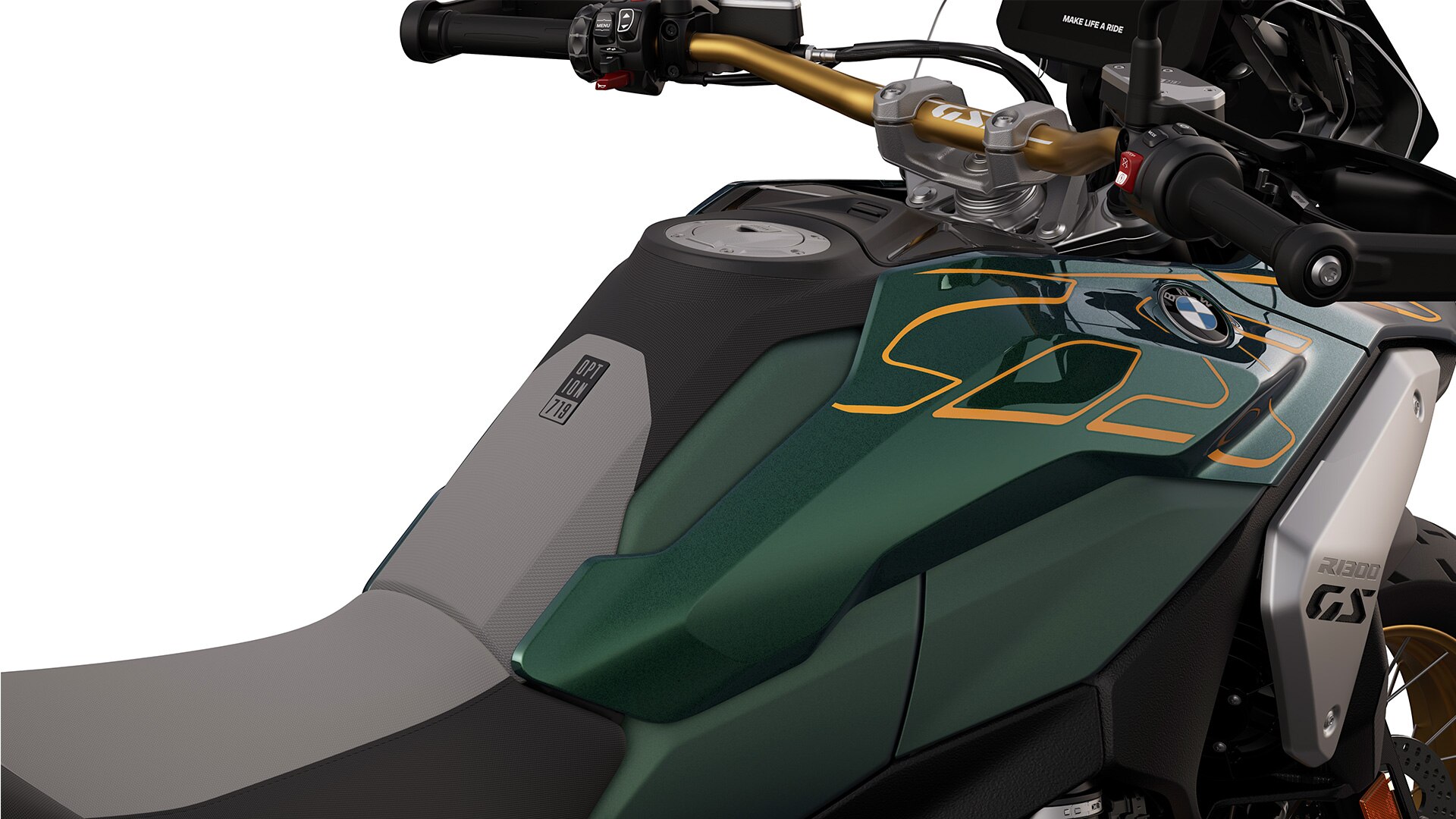 Le graphisme de la BMW R 1300 GS Tramuntana avec équipement Option 719
