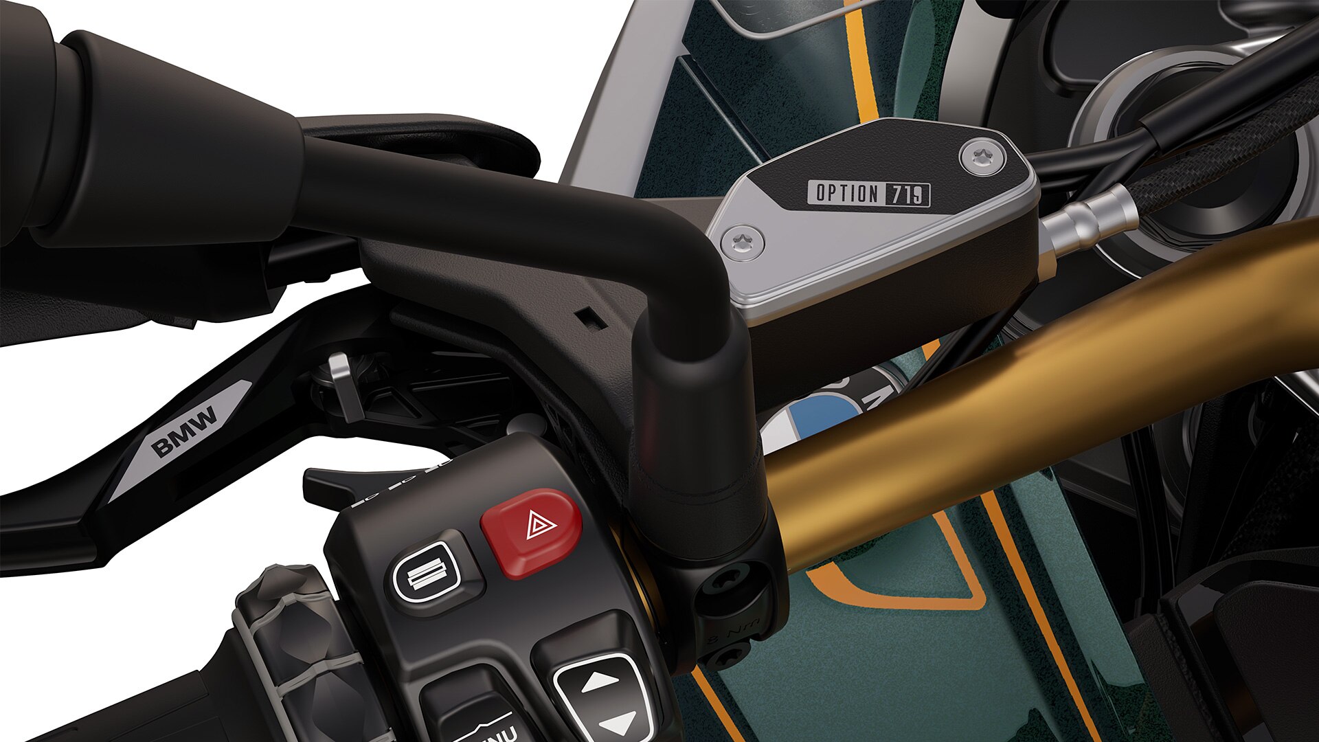 Les pièces fraisées Option 719 de la BMW R 1300 GS Tramuntana