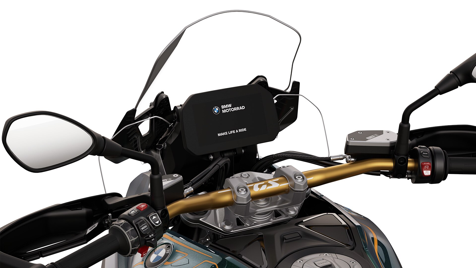Le guidon doré de la BMW R 1300 GS Option 719 Tramuntana