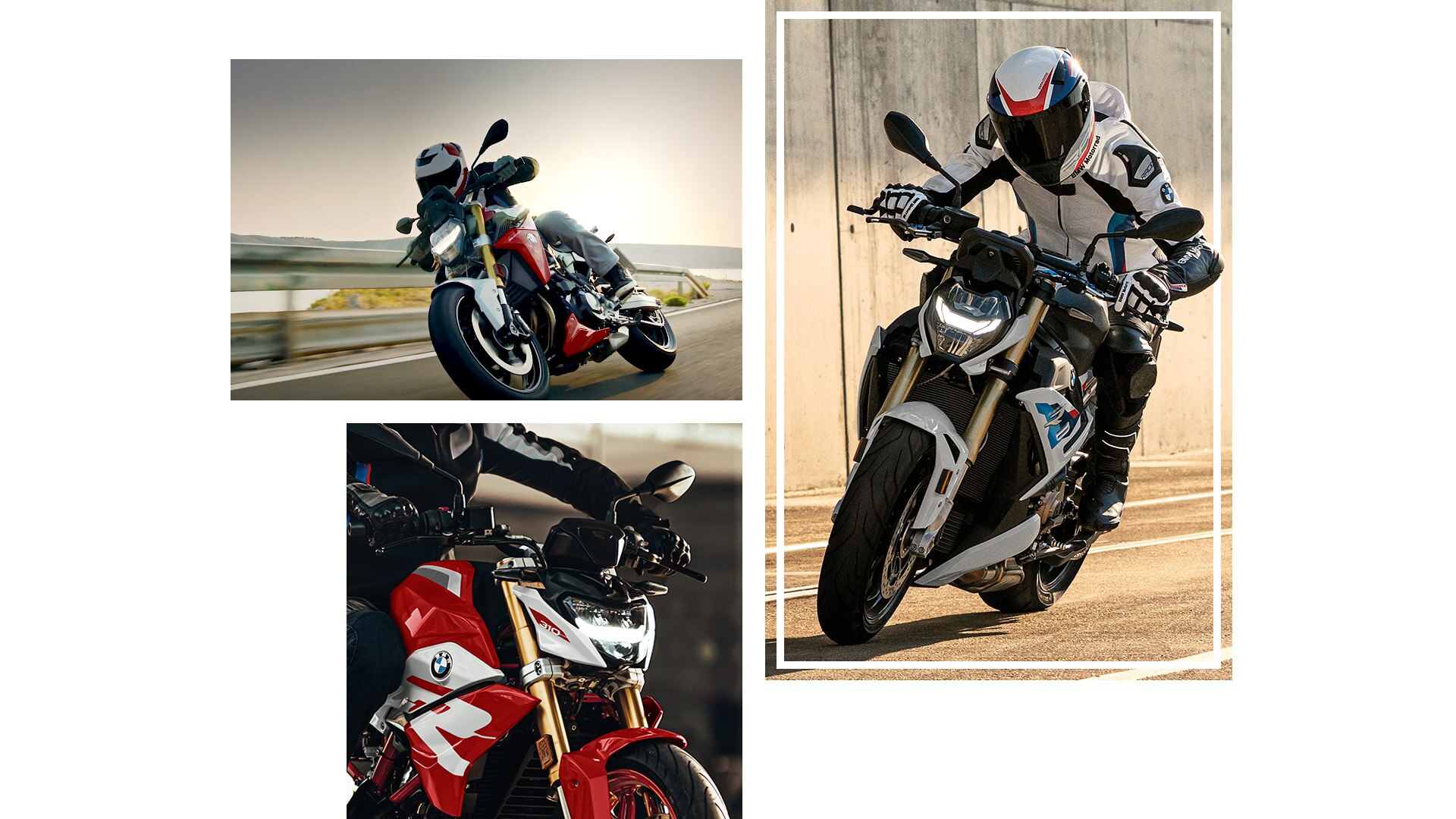Collage des modèles BMW Motorrad Roadster.
