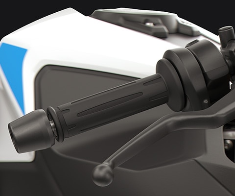 Manettes réglables et poignées chauffantes de la F 450 RR de BMW Motorrad