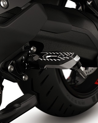 Le repose-pied réglable de la R 1300 RS de BMW Motorrad