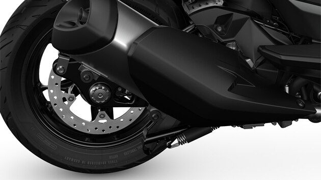 Système d’échappement et de freinage du C 400 GT.