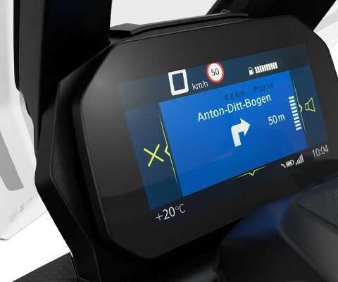 Écran TFT avec système BMW Motorrad Connectivity.