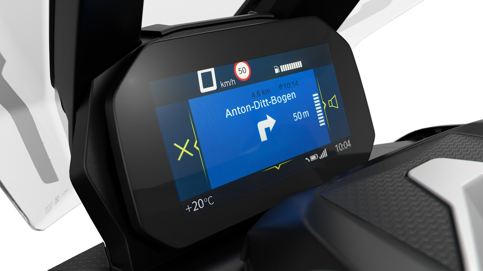 Écran TFT avec système BMW Motorrad Connectivity.